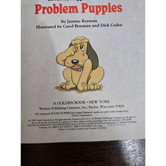 Vintage 80s Pound Puppies Problem Puppies Children's Book Little Golden Book - Picture 3 of 6